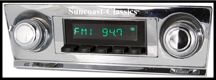 1965 69 Chevy Corvair Radio Am FM Stereo Aux USB Bluetooth Hands Free Black